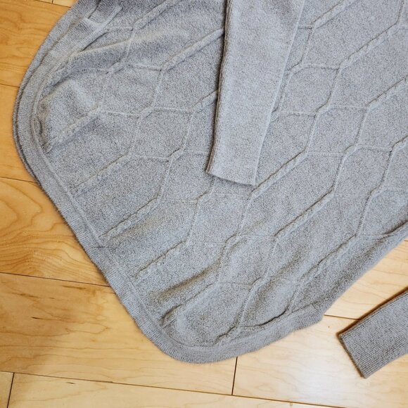 Grey Knit Long Sweater Turtleneck One Size Fits All Washable Winter - Picture 9 of 15